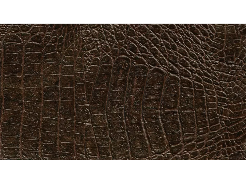 Δερματίνη με το μέτρο Manaos 6 Pu / Pvc Crocodile Skin Effect Metallic Gold Brown