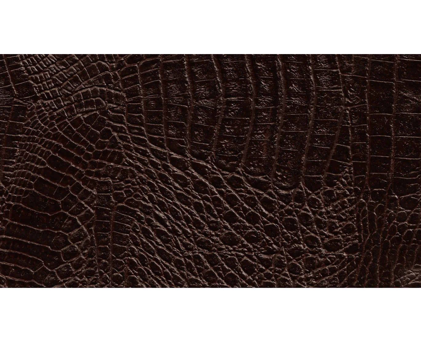 Δερματίνη με το μέτρο Manaos 7 Pu / Pvc Crocodile Skin Effect Glossy Very Dark Brown