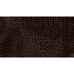 Δερματίνη με το μέτρο Manaos 7 Pu / Pvc Crocodile Skin Effect Glossy Very Dark Brown
