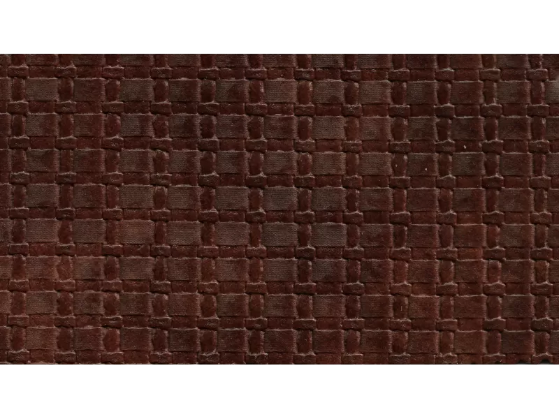 Δερματίνη με το μέτρο Montana 7 Pu / Pvc Reddish Brown Capitone Square
