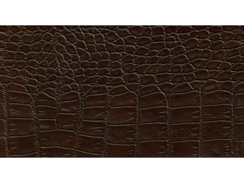 Δερματίνη με το μέτρο Nevada 1 Pu / Pvc Shinny Brown Crocodile Effect