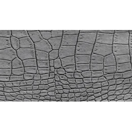 Δερματίνη με το μέτρο Nevada 11 Pu / Pvc Silver - Black Crocodile Effect