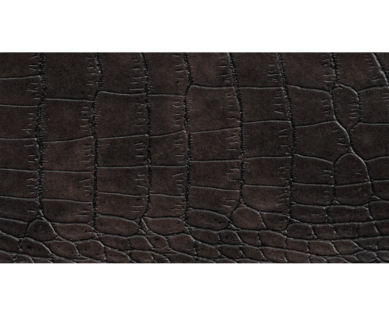 Δερματίνη με το μέτρο Nevada 12 Pu / Pvc Shinny Dark Brown Crocodile Effect