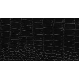 Δερματίνη με το μέτρο Nevada 3 Pu / Pvc Black Crocodile Effect