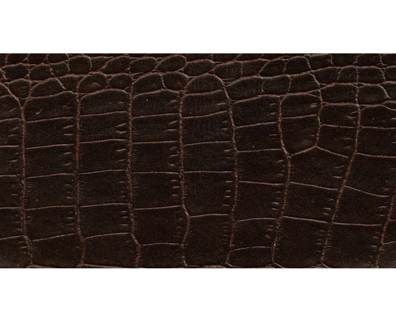 Δερματίνη με το μέτρο Nevada 6 Pu / Pvc Matte Brown Crocodile Effect