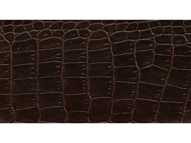 Δερματίνη με το μέτρο Nevada 6 Pu / Pvc Matte Brown Crocodile Effect