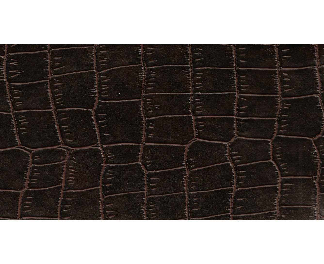 Δερματίνη με το μέτρο Nevada 7 Pu / Pvc Brown Crocodile Effect