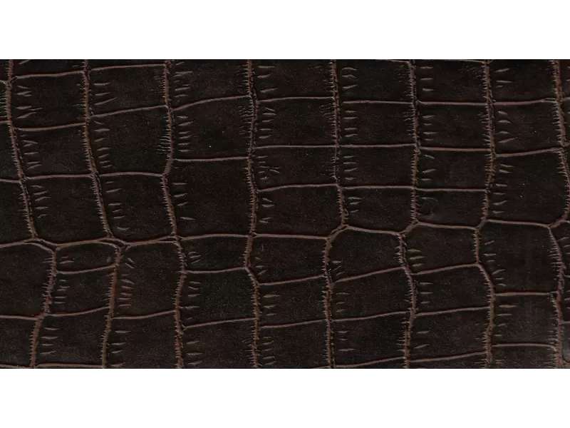 Δερματίνη με το μέτρο Nevada 7 Pu / Pvc Brown Crocodile Effect