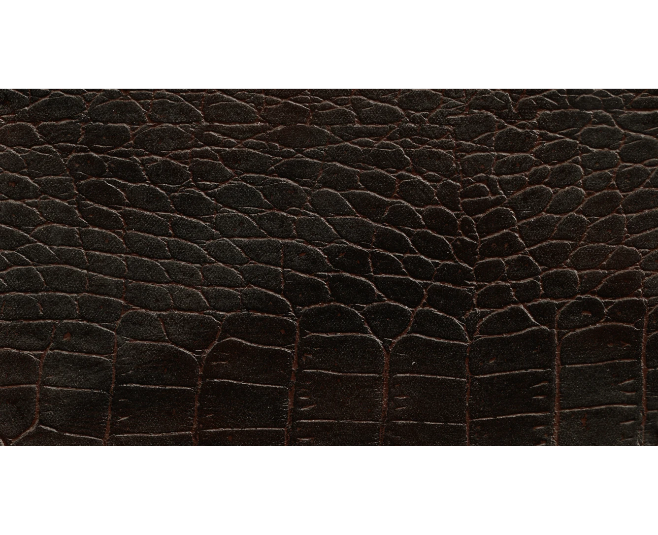 Δερματίνη με το μέτρο Nevada 8 Pu / Pvc Matte Brown Crocodile Effect