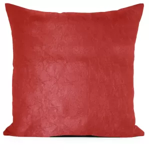 Μαξιλάρι Δερματίνη καναπέ Κόκκινη Miami Με Φερμουάρ