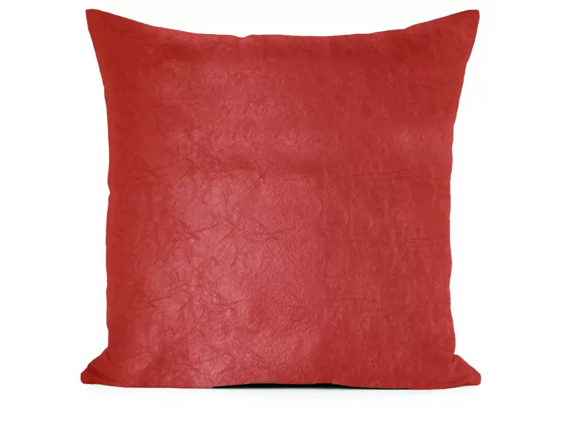 Μαξιλάρι Δερματίνη καναπέ Κόκκινη Miami Με Φερμουάρ