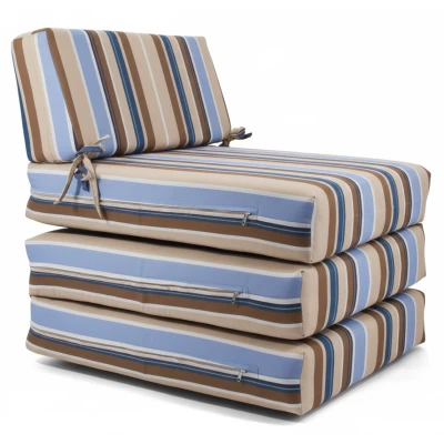 Πολυθρόνα - Κρεβάτι Flip Chair με σχέδιο Ρίγες Μπλέ -Μπέζ - Καφέ Panama