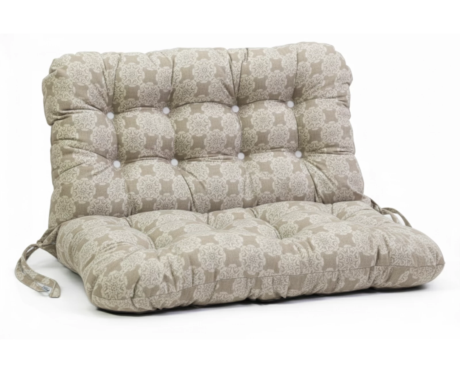 Μαξιλάρι για καναπέ με ενσωματωμένη πλάτη - Λονέτα Ύφασμα απόχρωση του μπεζ με σχέδιο Kanada | Mypouf.gr