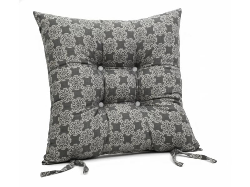 Μαξιλάρι κάθισμα μπαμπού - Λονέτα απόχρωση του ανθρακί με σχέδιo Kanada - Norman