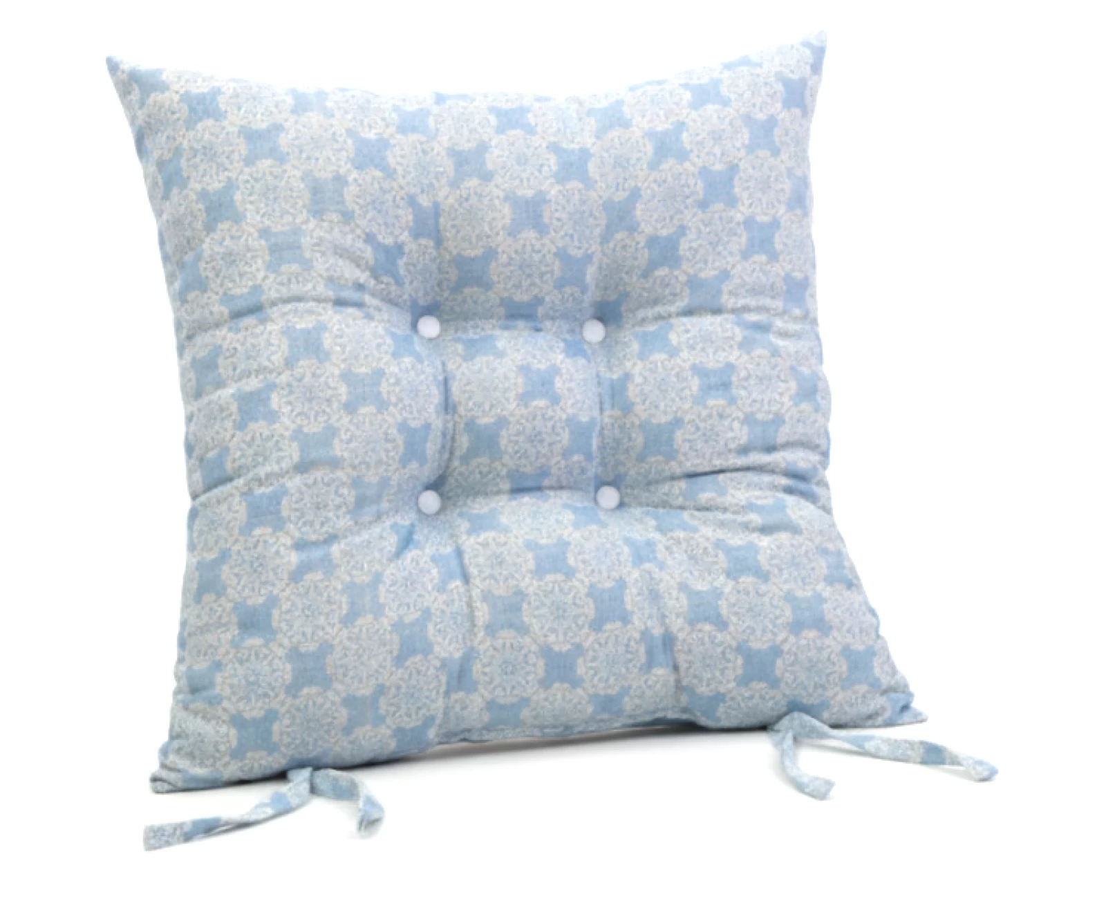 Μαξιλάρι κάθισμα μπαμπού - Λονέτα απόχρωση του γαλάζιου με σχέδιo Kanada | Mypouf.gr