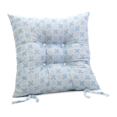 Μαξιλάρι κάθισμα μπαμπού - Λονέτα απόχρωση του γαλάζιου με σχέδιo Kanada