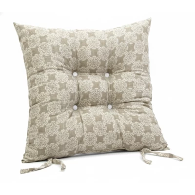 Μαξιλάρι κάθισμα μπαμπού - Λονέτα απόχρωση του μπεζ με σχέδιo Kanada