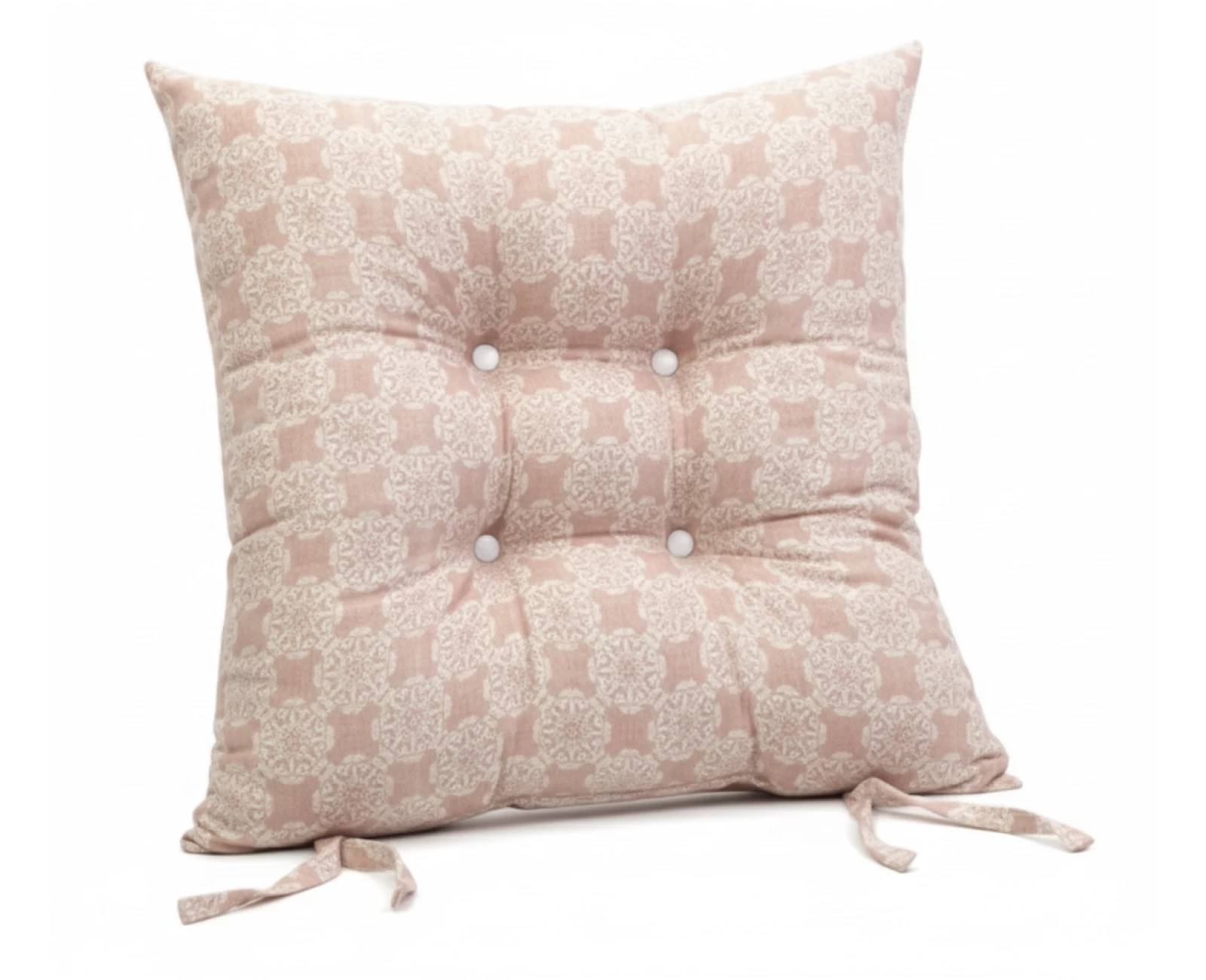 Μαξιλάρι κάθισμα μπαμπού - Λονέτα απόχρωση του σομόν με σχέδιo Kanada | Mypouf.gr