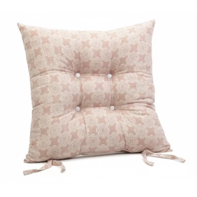 Μαξιλάρι κάθισμα μπαμπού - Λονέτα απόχρωση του σομόν με σχέδιo Kanada