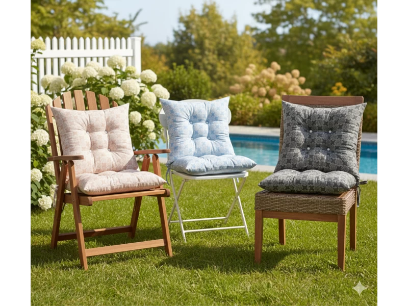 Μαξιλάρι κάθισμα μπαμπού - Λονέτα απόχρωση του ανθρακί με σχέδιo Kanada - Norman