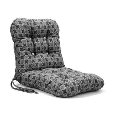 Μαξιλάρι μπαμπού ύφασμα λονέτα με πλάτη απόχρωση του ανθρακί με σχέδιo Kanada