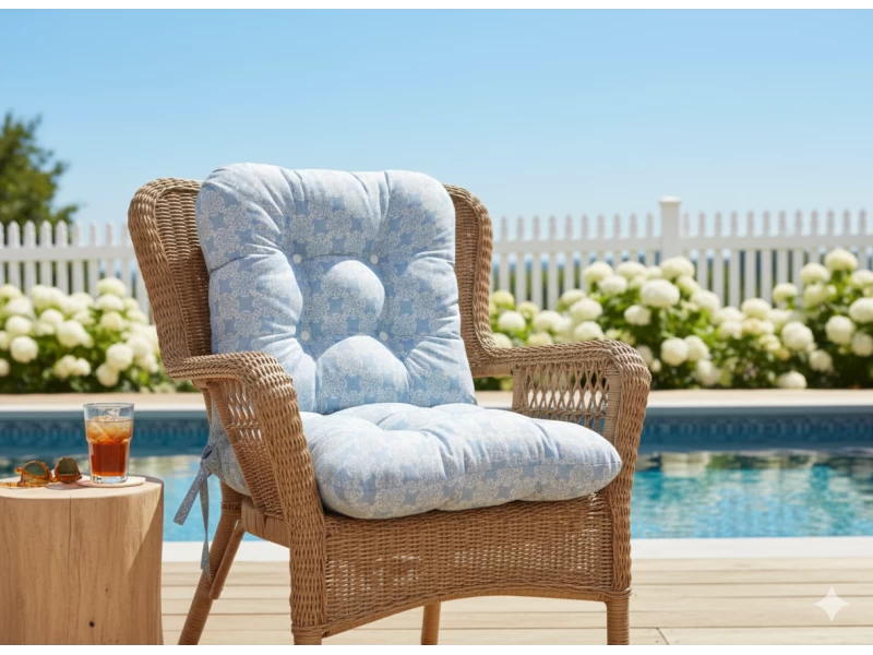 Μαξιλάρι μπαμπού ύφασμα λονέτα με πλάτη απόχρωση του γαλάζιου με σχέδιo Kanada - Norman