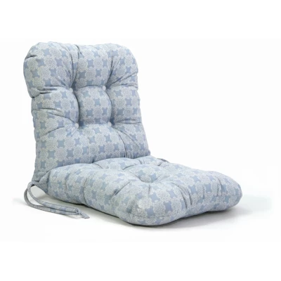 Μαξιλάρι μπαμπού ύφασμα λονέτα με πλάτη απόχρωση του γαλάζιου με σχέδιo Kanada