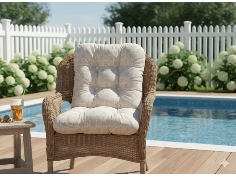 Μαξιλάρι μπαμπού ύφασμα λονέτα με πλάτη απόχρωση του μπεζ με σχέδιo Kanada - Norman