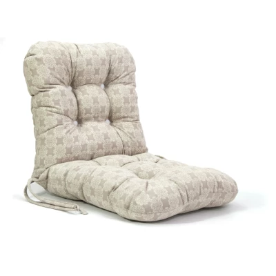 Μαξιλάρι μπαμπού ύφασμα λονέτα με πλάτη απόχρωση του μπεζ με σχέδιo Kanada