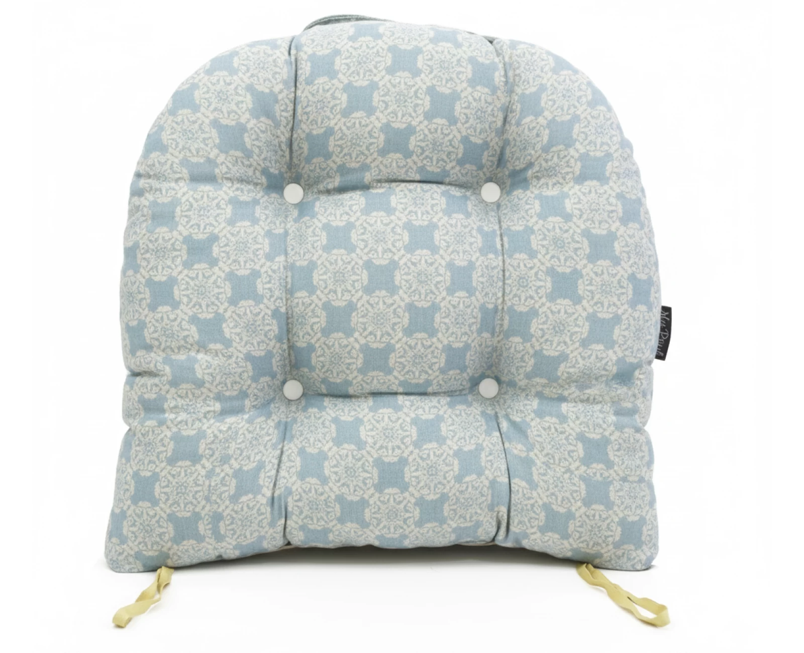 Μαξιλάρι πέταλο κάθισμα μπαμπού - Λονέτα Ύφασμα απόχρωση του γαλάζιου με σχέδιo Kanada | Mypouf.gr