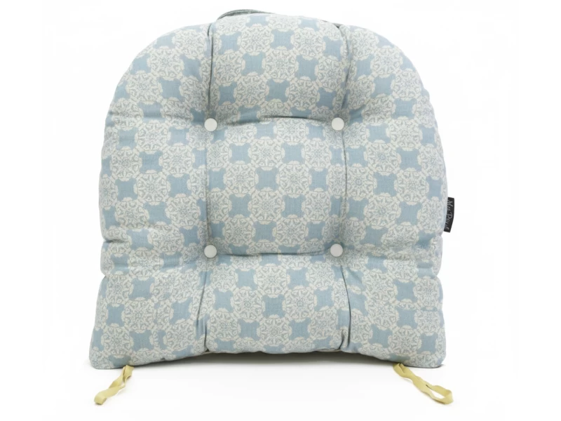 Μαξιλάρι πέταλο κάθισμα μπαμπού - Λονέτα Ύφασμα απόχρωση του γαλάζιου με σχέδιo Kanada - Norman