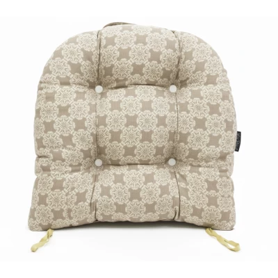 Μαξιλάρι πέταλο κάθισμα μπαμπού - Λονέτα Ύφασμα απόχρωση του μπεζ με σχέδιo Kanada