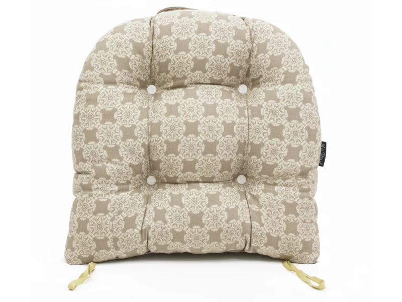 Μαξιλάρι πέταλο κάθισμα μπαμπού - Λονέτα Ύφασμα απόχρωση του μπεζ με σχέδιo Kanada - Norman