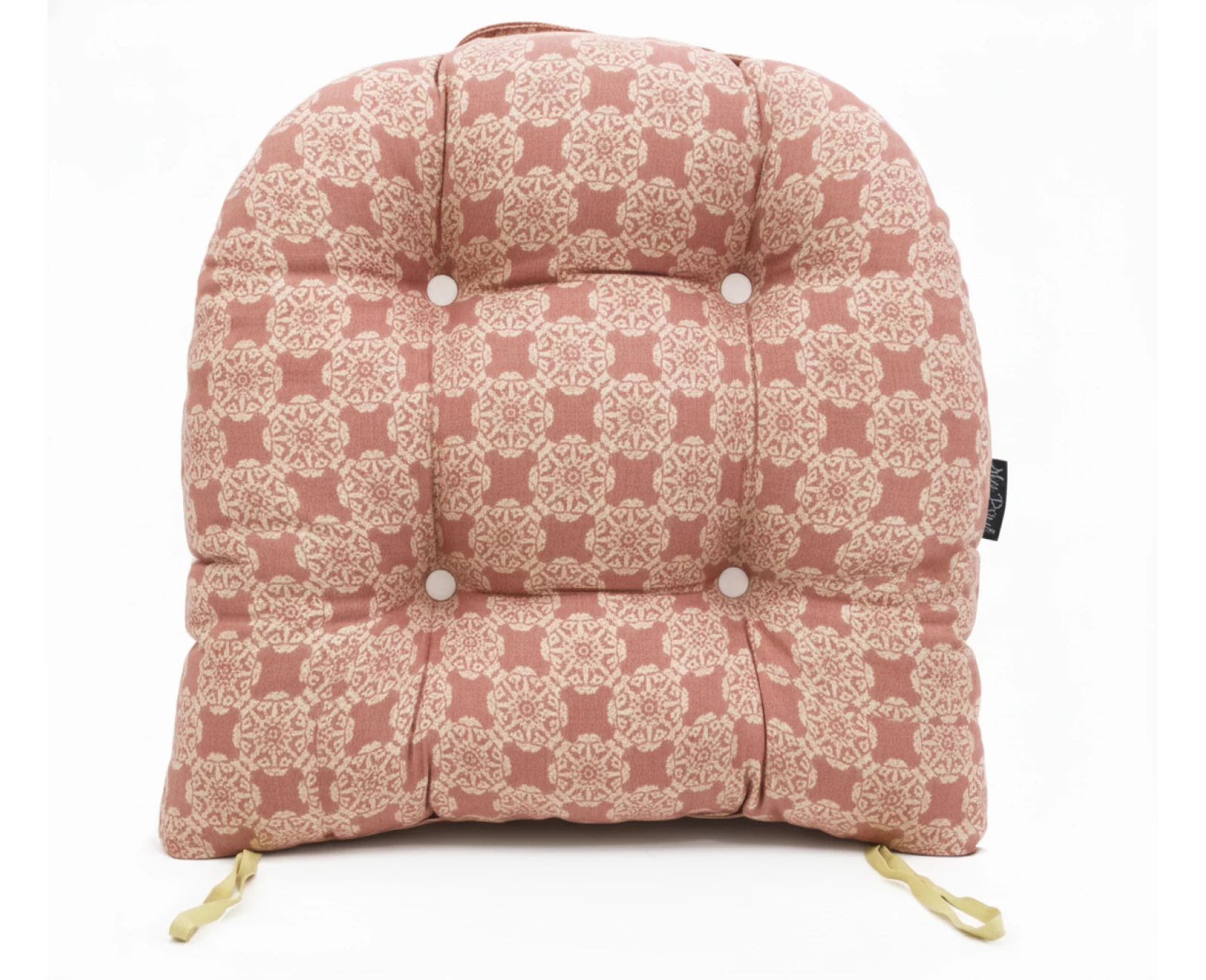 Μαξιλάρι πέταλο κάθισμα μπαμπού - Λονέτα Ύφασμα απόχρωση του σομόν με σχέδιo Kanada | Mypouf.gr