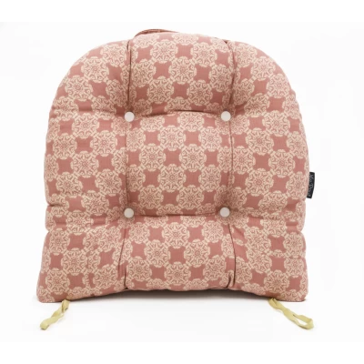 Μαξιλάρι πέταλο κάθισμα μπαμπού - Λονέτα Ύφασμα απόχρωση του σομόν με σχέδιo Kanada