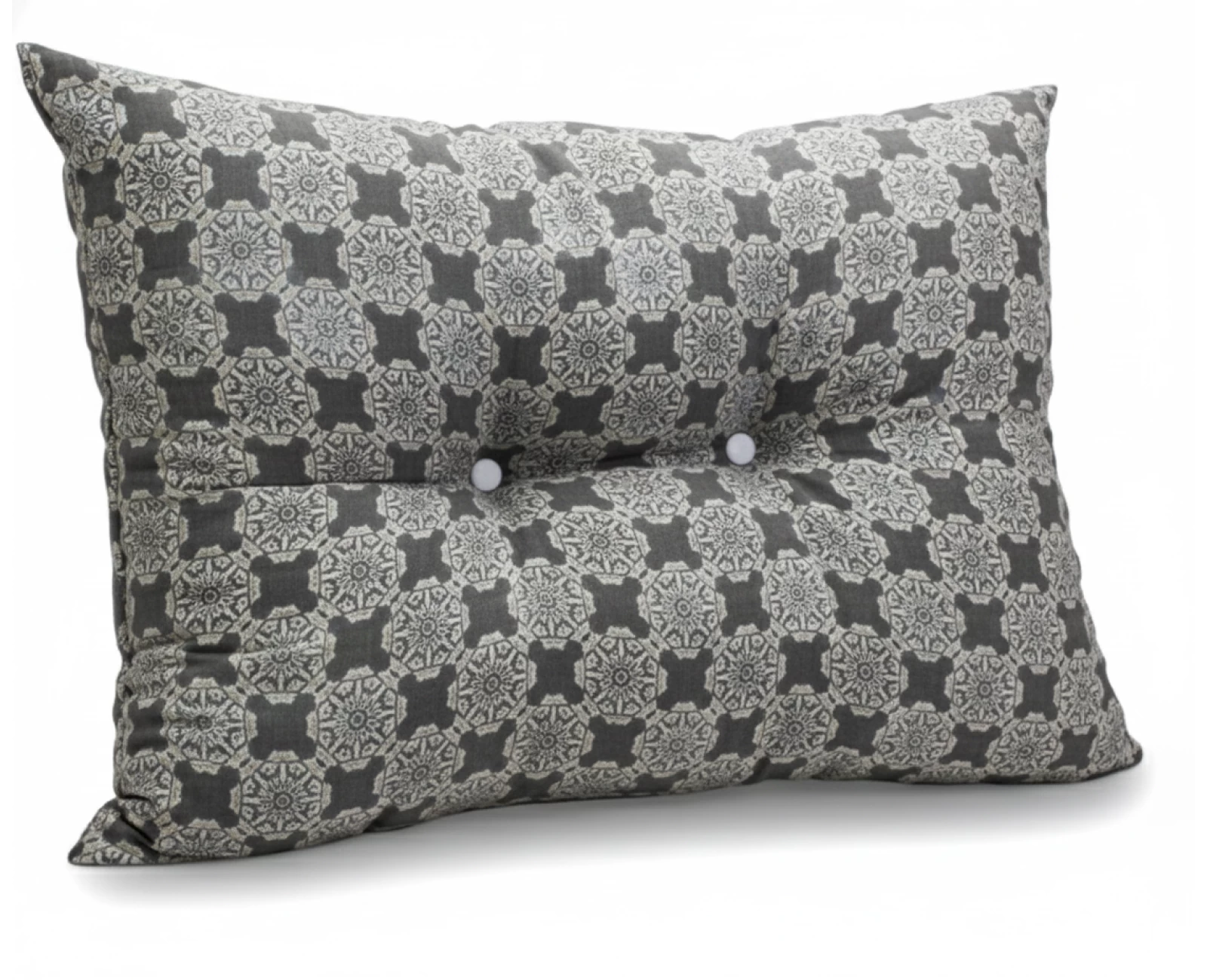 Μαξιλάρι Πλάτης Με 2 Κουμπιά Λονέτα απόχρωση του ανθρακί με σχέδιo Kanada | Mypouf.gr