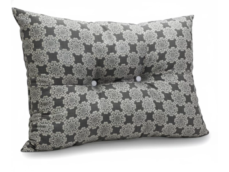 Μαξιλάρι Πλάτης Με 2 Κουμπιά Λονέτα απόχρωση του ανθρακί με σχέδιo Kanada - Norman