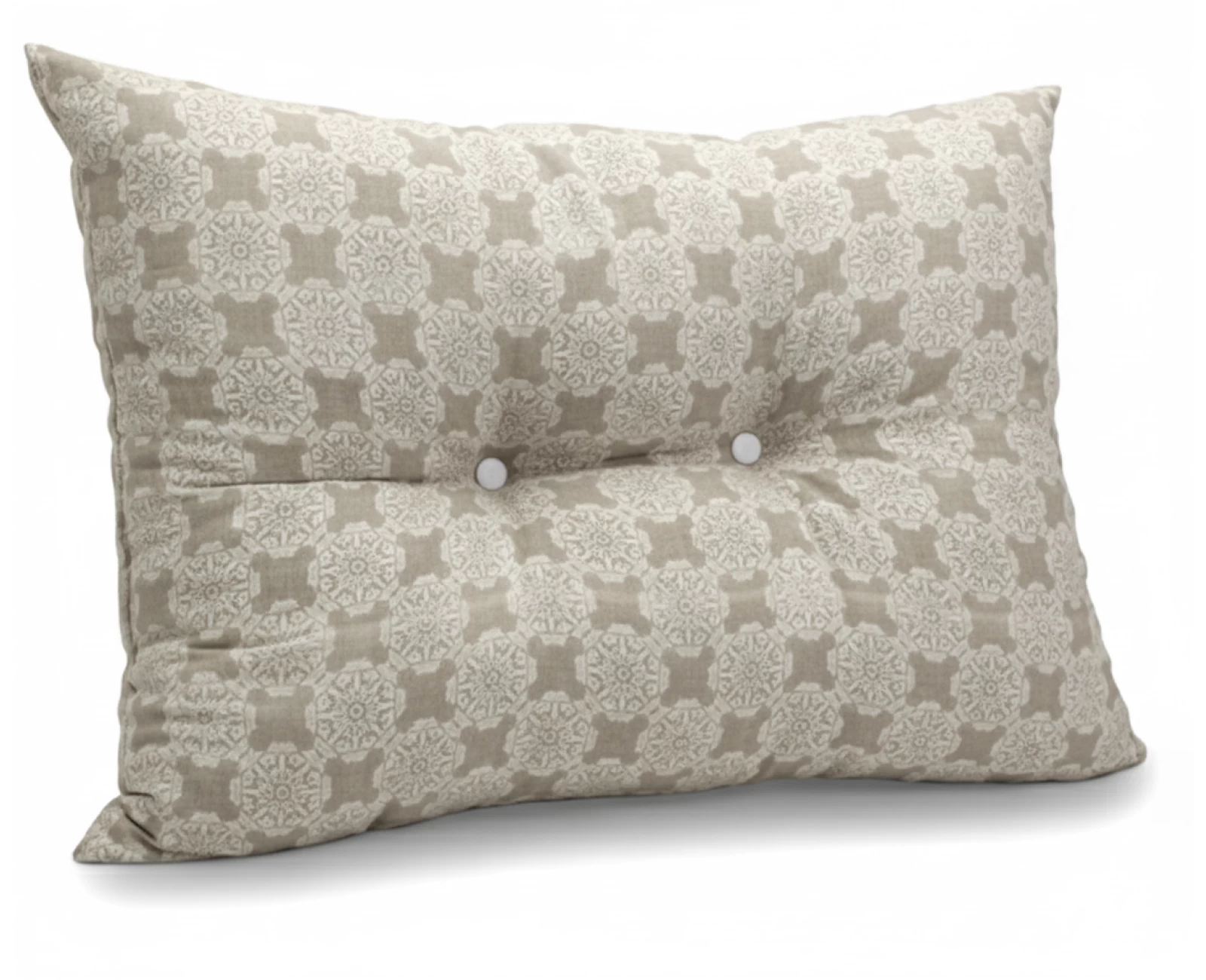 Μαξιλάρι Πλάτης Με 2 Κουμπιά Λονέτα απόχρωση του μπεζ με σχέδιo Kanada | Mypouf.gr