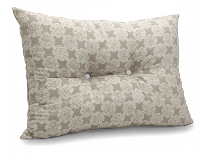 Μαξιλάρι Πλάτης Με 2 Κουμπιά Λονέτα απόχρωση του μπεζ με σχέδιo Kanada - Norman