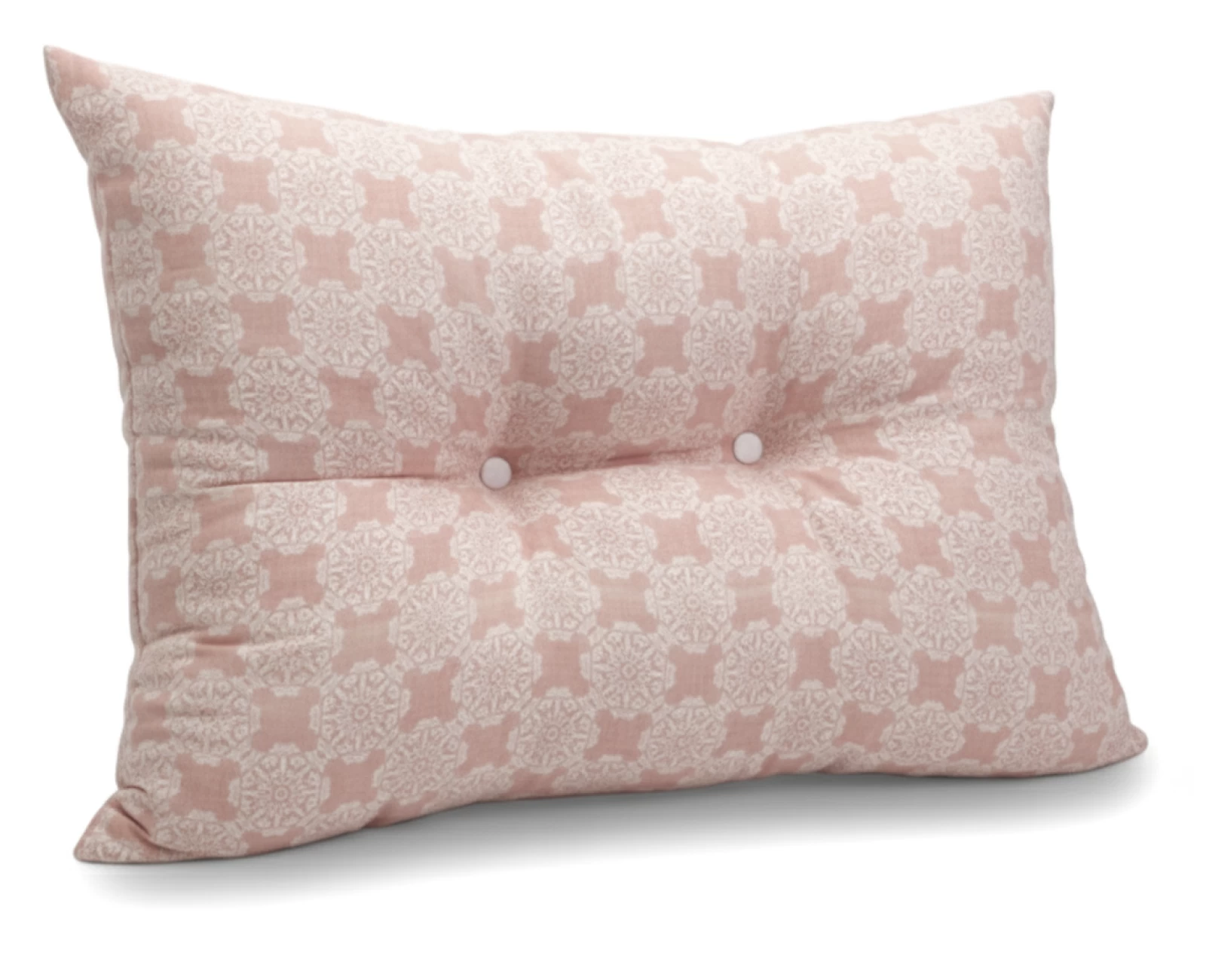 Μαξιλάρι Πλάτης Με 2 Κουμπιά Λονέτα απόχρωση του σομόν με σχέδιo Kanada | Mypouf.gr