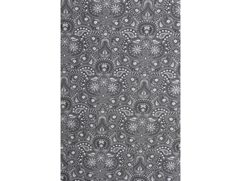 Μαξιλάρι καρέκλας με πλάτη λονέτα σχέδιο Sefu 850 Μαύρο με ρέλι