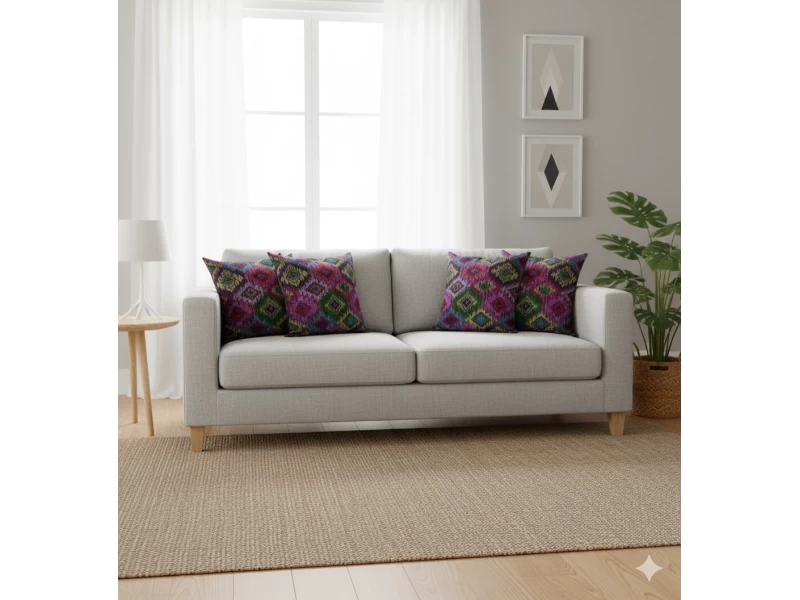 Μαξιλάρι καναπέ - δαπέδου Ύφασμα Λονέτα More 301 με σχέδιο ρόμβο