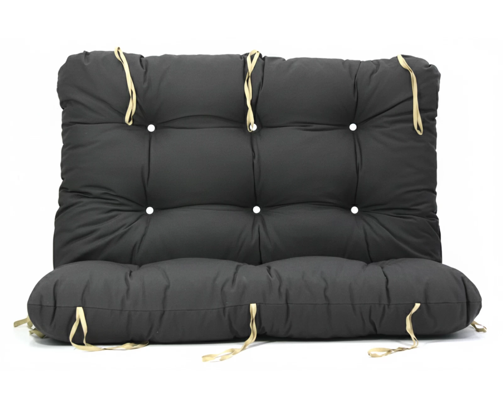 Μαξιλάρι για καναπέ με ενσωματωμένη πλάτη λονέτα - Μονόχρωμο Ανθρακί | Mypouf.gr