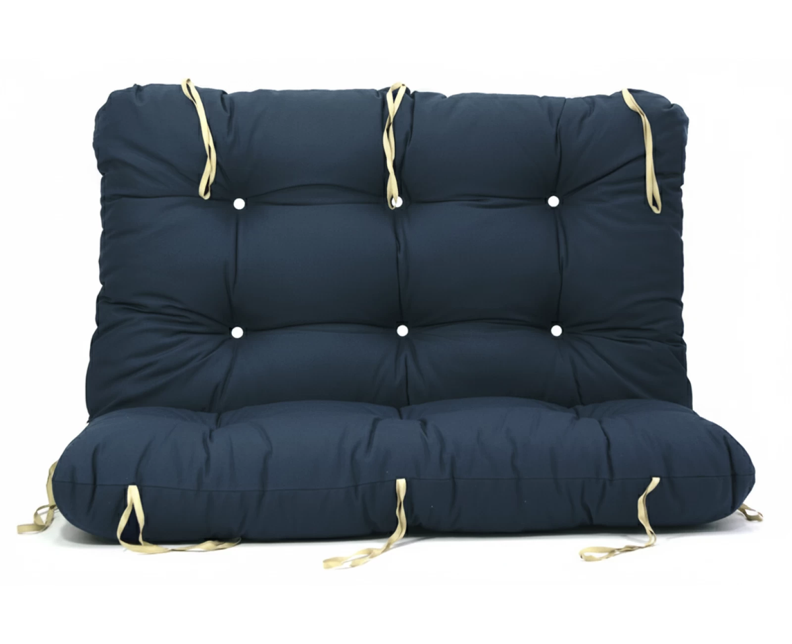 Μαξιλάρι για καναπέ με ενσωματωμένη πλάτη λονέτα - Μονόχρωμο Denim Μπλέ | Mypouf.gr