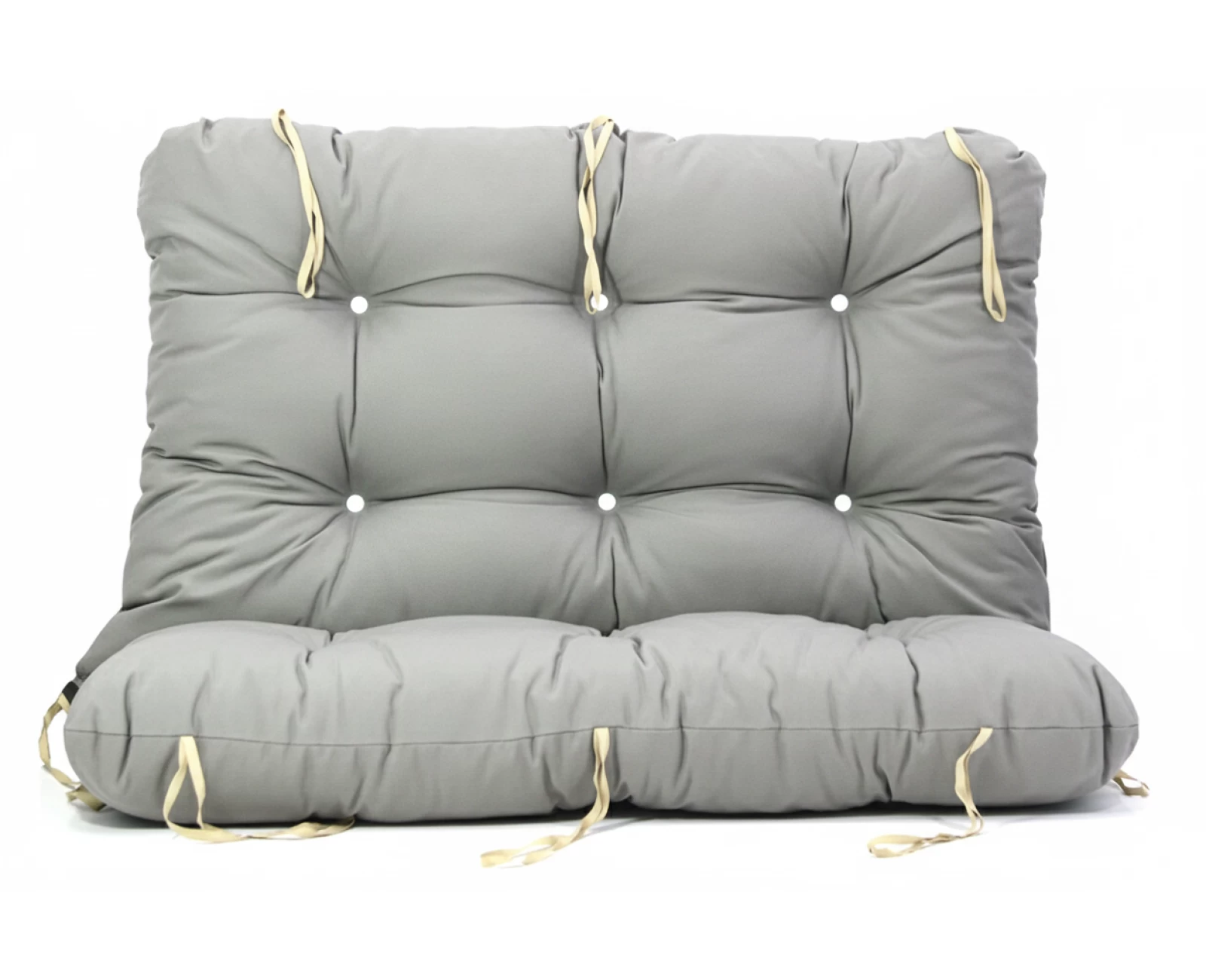 Μαξιλάρι για καναπέ με ενσωματωμένη πλάτη λονέτα - Μονόχρωμο γκρι | Mypouf.gr