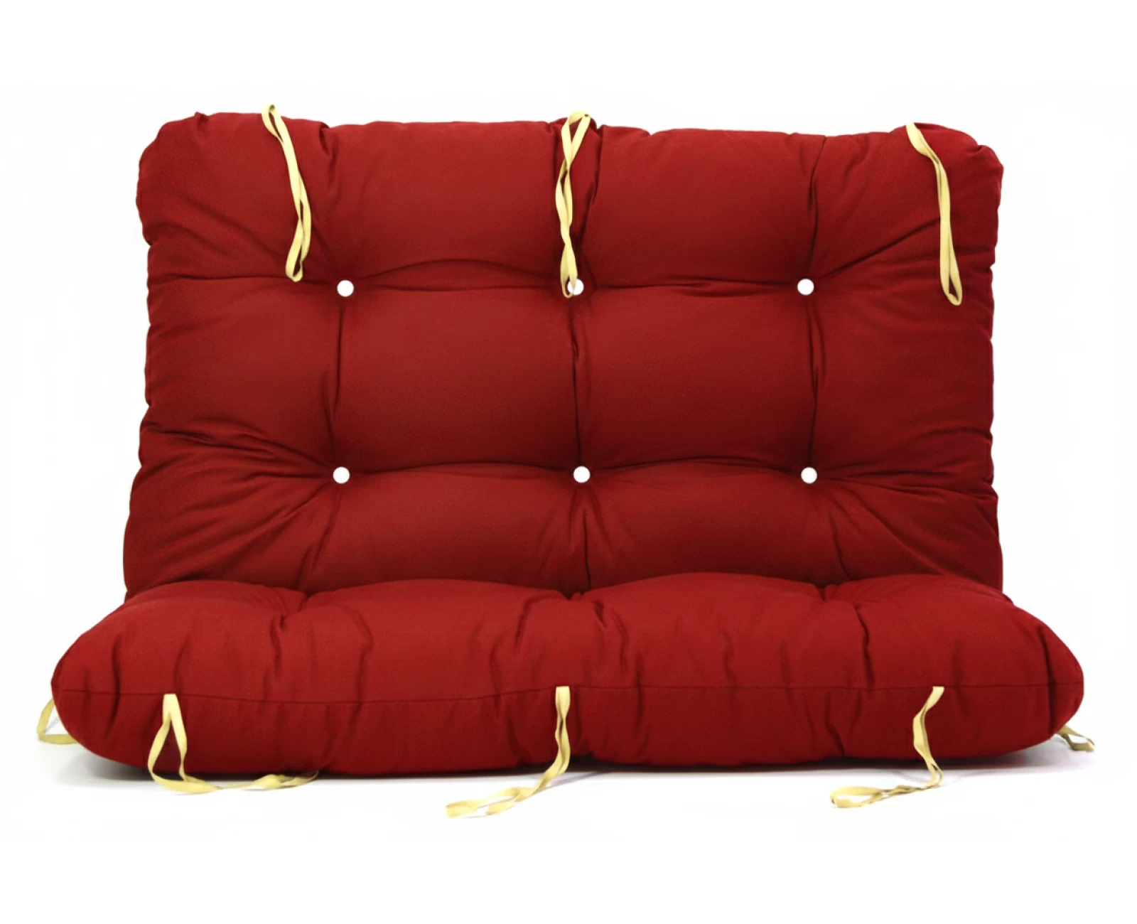 Μαξιλάρι για καναπέ με ενσωματωμένη πλάτη λονέτα - Μονόχρωμο κόκκινο | Mypouf.gr