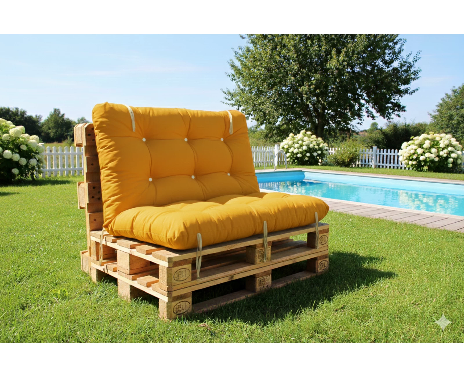 Μαξιλάρι για καναπέ με ενσωματωμένη πλάτη λονέτα - Μονόχρωμο κροκί | Mypouf.gr