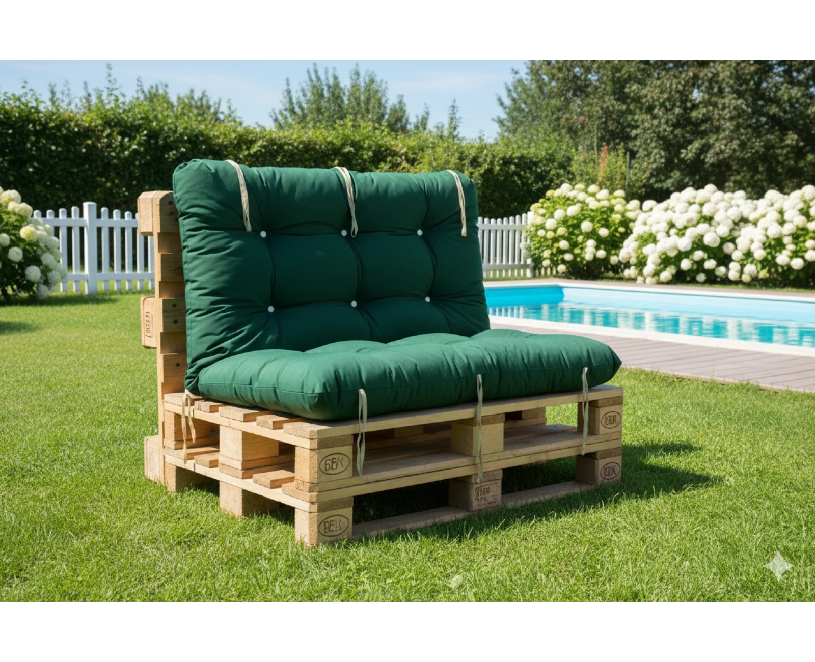 Μαξιλάρι για καναπέ με ενσωματωμένη πλάτη λονέτα - Μονόχρωμο Κυπαρισσί | Mypouf.gr