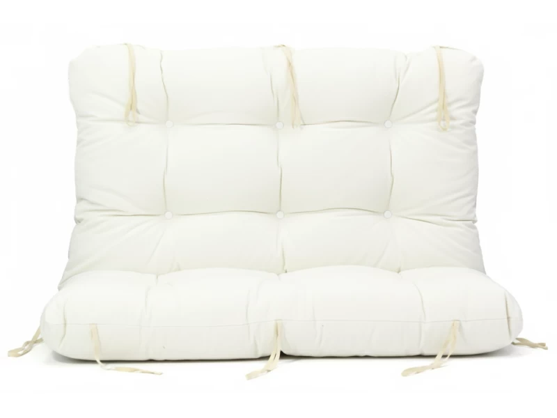 Μαξιλάρι για καναπέ με ενσωματωμένη πλάτη λονέτα - Μονόχρωμο λευκό