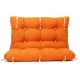 Μαξιλάρι για καναπέ με ενσωματωμένη πλάτη λονέτα - Μονόχρωμο πορτοκαλί | Mypouf.gr